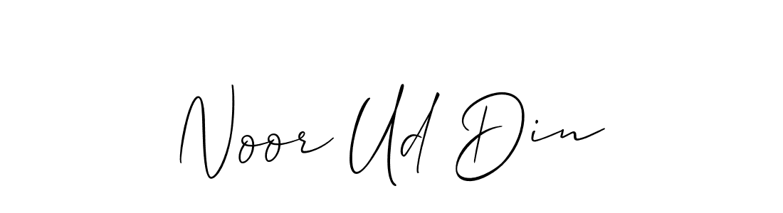 Use a signature maker to create a handwritten signature online. With this signature software, you can design (Allison_Script) your own signature for name Noor Ud Din. Noor Ud Din signature style 2 images and pictures png