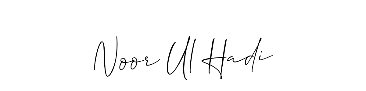 Make a short Noor Ul Hadi signature style. Manage your documents anywhere anytime using Allison_Script. Create and add eSignatures, submit forms, share and send files easily. Noor Ul Hadi signature style 2 images and pictures png