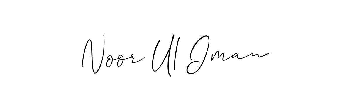 Make a beautiful signature design for name Noor Ul Iman. With this signature (Allison_Script) style, you can create a handwritten signature for free. Noor Ul Iman signature style 2 images and pictures png