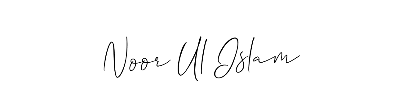 How to make Noor Ul Islam name signature. Use Allison_Script style for creating short signs online. This is the latest handwritten sign. Noor Ul Islam signature style 2 images and pictures png