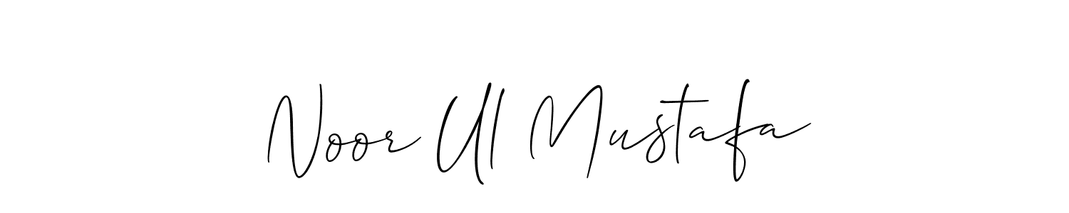 How to Draw Noor Ul Mustafa signature style? Allison_Script is a latest design signature styles for name Noor Ul Mustafa. Noor Ul Mustafa signature style 2 images and pictures png