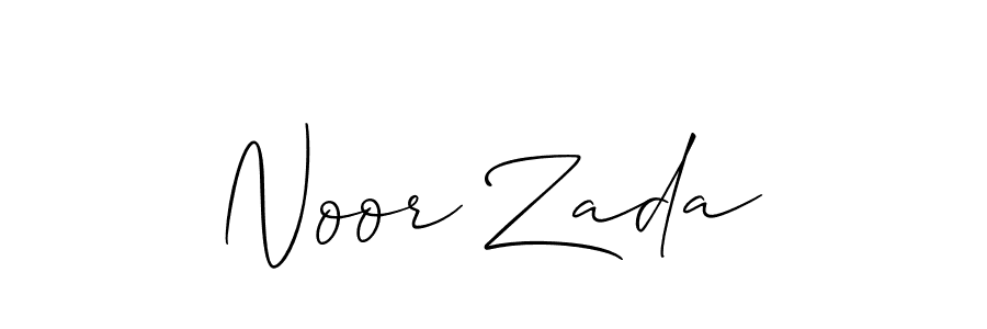 The best way (Allison_Script) to make a short signature is to pick only two or three words in your name. The name Noor Zada include a total of six letters. For converting this name. Noor Zada signature style 2 images and pictures png