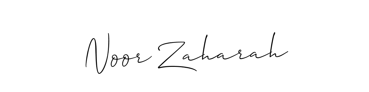 Design your own signature with our free online signature maker. With this signature software, you can create a handwritten (Allison_Script) signature for name Noor Zaharah. Noor Zaharah signature style 2 images and pictures png