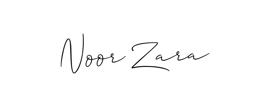 How to Draw Noor Zara signature style? Allison_Script is a latest design signature styles for name Noor Zara. Noor Zara signature style 2 images and pictures png