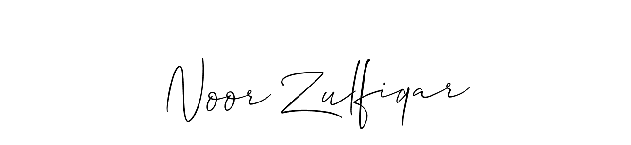 Create a beautiful signature design for name Noor Zulfiqar. With this signature (Allison_Script) fonts, you can make a handwritten signature for free. Noor Zulfiqar signature style 2 images and pictures png