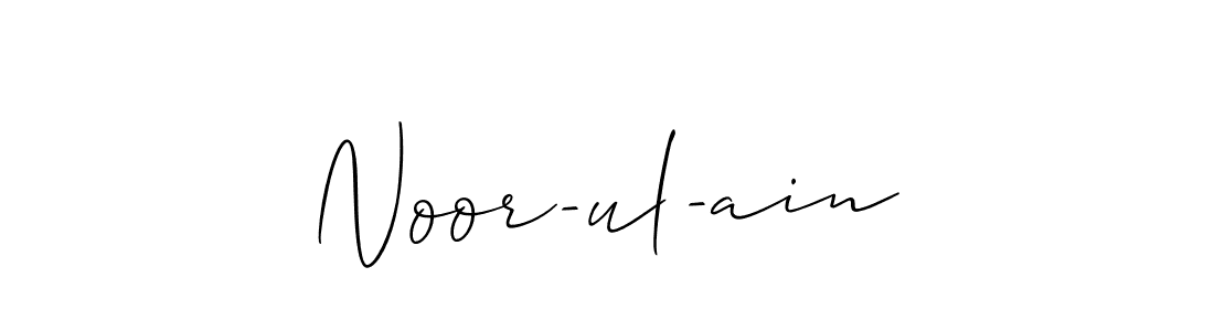 You should practise on your own different ways (Allison_Script) to write your name (Noor-ul-ain) in signature. don't let someone else do it for you. Noor-ul-ain signature style 2 images and pictures png