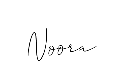 The best way (Allison_Script) to make a short signature is to pick only two or three words in your name. The name Noora include a total of six letters. For converting this name. Noora signature style 2 images and pictures png