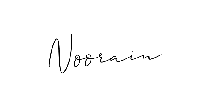 Make a beautiful signature design for name Noorain. With this signature (Allison_Script) style, you can create a handwritten signature for free. Noorain signature style 2 images and pictures png