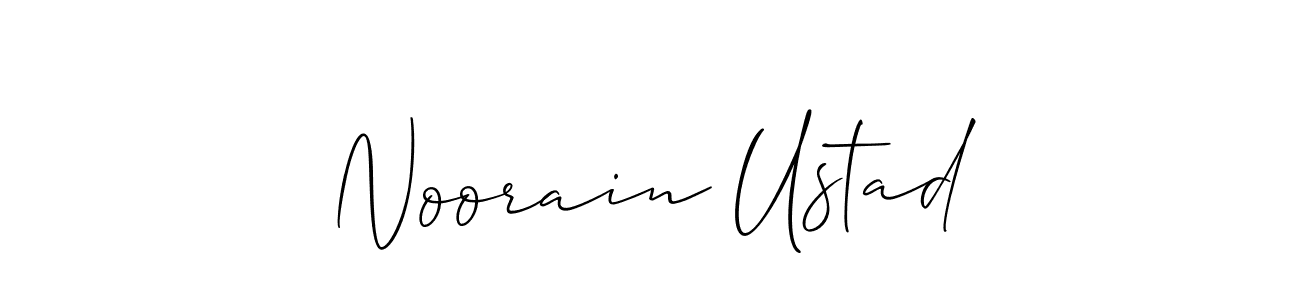 How to make Noorain Ustad name signature. Use Allison_Script style for creating short signs online. This is the latest handwritten sign. Noorain Ustad signature style 2 images and pictures png