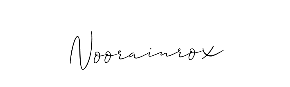 Allison_Script is a professional signature style that is perfect for those who want to add a touch of class to their signature. It is also a great choice for those who want to make their signature more unique. Get Noorainrox name to fancy signature for free. Noorainrox signature style 2 images and pictures png