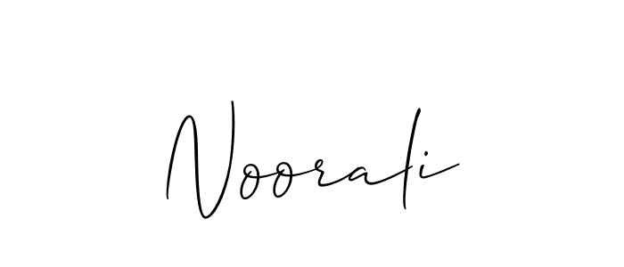 Create a beautiful signature design for name Noorali. With this signature (Allison_Script) fonts, you can make a handwritten signature for free. Noorali signature style 2 images and pictures png
