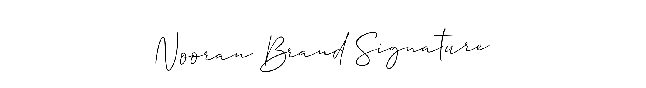 This is the best signature style for the Nooran Brand Signature name. Also you like these signature font (Allison_Script). Mix name signature. Nooran Brand Signature signature style 2 images and pictures png