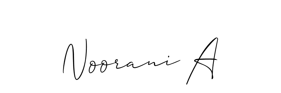 How to make Noorani A signature? Allison_Script is a professional autograph style. Create handwritten signature for Noorani A name. Noorani A signature style 2 images and pictures png
