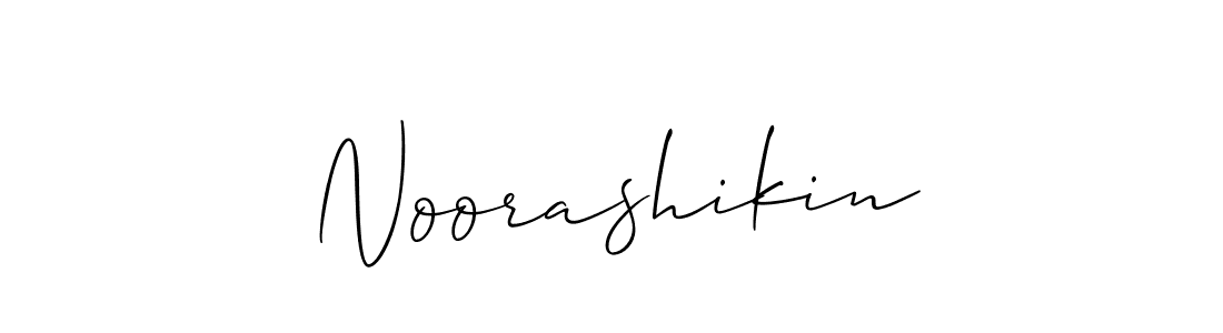 It looks lik you need a new signature style for name Noorashikin. Design unique handwritten (Allison_Script) signature with our free signature maker in just a few clicks. Noorashikin signature style 2 images and pictures png