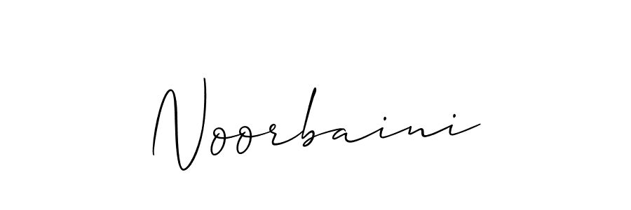 Create a beautiful signature design for name Noorbaini. With this signature (Allison_Script) fonts, you can make a handwritten signature for free. Noorbaini signature style 2 images and pictures png