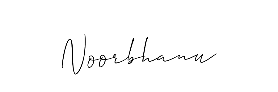 Design your own signature with our free online signature maker. With this signature software, you can create a handwritten (Allison_Script) signature for name Noorbhanu. Noorbhanu signature style 2 images and pictures png