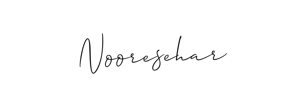 How to make Nooresehar name signature. Use Allison_Script style for creating short signs online. This is the latest handwritten sign. Nooresehar signature style 2 images and pictures png