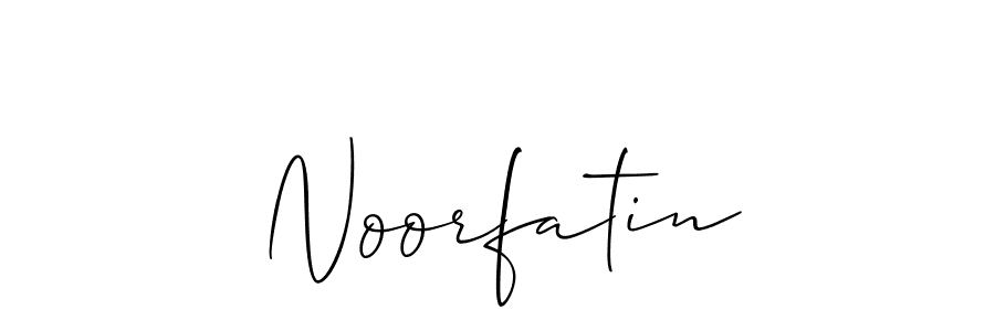 Noorfatin stylish signature style. Best Handwritten Sign (Allison_Script) for my name. Handwritten Signature Collection Ideas for my name Noorfatin. Noorfatin signature style 2 images and pictures png