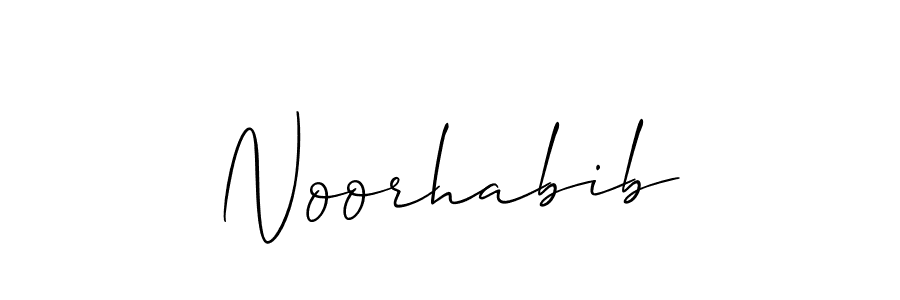 Also we have Noorhabib name is the best signature style. Create professional handwritten signature collection using Allison_Script autograph style. Noorhabib signature style 2 images and pictures png