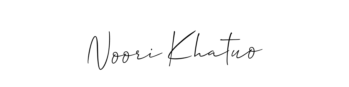 Also You can easily find your signature by using the search form. We will create Noori Khatuo name handwritten signature images for you free of cost using Allison_Script sign style. Noori Khatuo signature style 2 images and pictures png