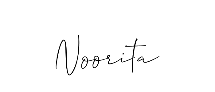 How to make Noorita signature? Allison_Script is a professional autograph style. Create handwritten signature for Noorita name. Noorita signature style 2 images and pictures png