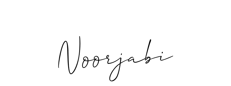 Design your own signature with our free online signature maker. With this signature software, you can create a handwritten (Allison_Script) signature for name Noorjabi. Noorjabi signature style 2 images and pictures png