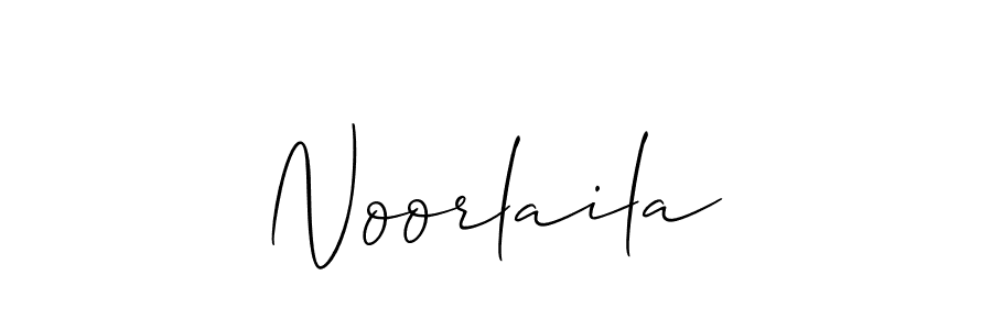How to make Noorlaila signature? Allison_Script is a professional autograph style. Create handwritten signature for Noorlaila name. Noorlaila signature style 2 images and pictures png