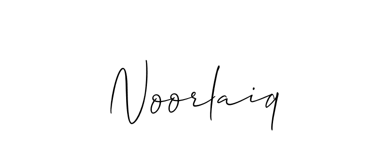 The best way (Allison_Script) to make a short signature is to pick only two or three words in your name. The name Noorlaiq include a total of six letters. For converting this name. Noorlaiq signature style 2 images and pictures png