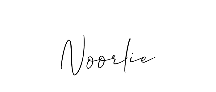 The best way (Allison_Script) to make a short signature is to pick only two or three words in your name. The name Noorlie include a total of six letters. For converting this name. Noorlie signature style 2 images and pictures png