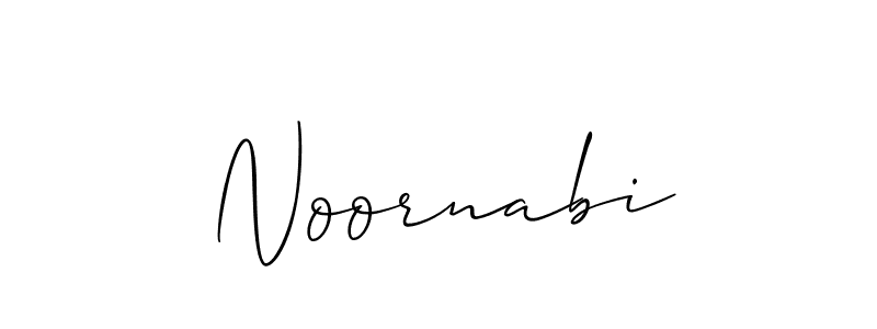 Design your own signature with our free online signature maker. With this signature software, you can create a handwritten (Allison_Script) signature for name Noornabi. Noornabi signature style 2 images and pictures png