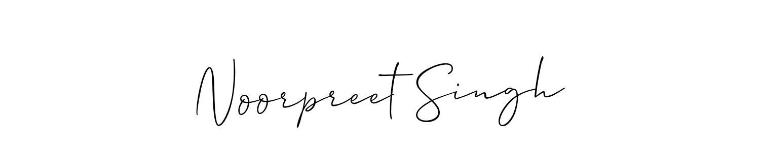 How to make Noorpreet Singh signature? Allison_Script is a professional autograph style. Create handwritten signature for Noorpreet Singh name. Noorpreet Singh signature style 2 images and pictures png