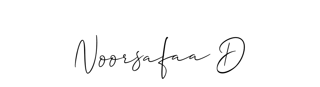 Make a beautiful signature design for name Noorsafaa D. Use this online signature maker to create a handwritten signature for free. Noorsafaa D signature style 2 images and pictures png