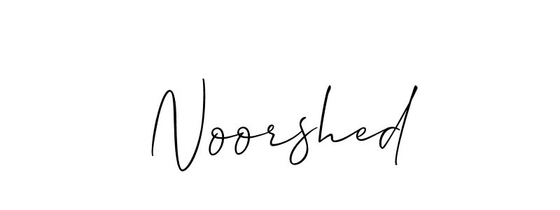 How to make Noorshed name signature. Use Allison_Script style for creating short signs online. This is the latest handwritten sign. Noorshed signature style 2 images and pictures png