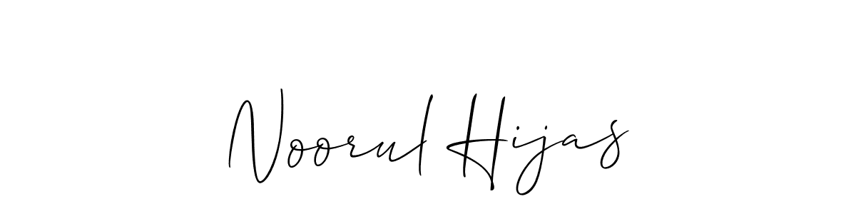 How to make Noorul Hijas name signature. Use Allison_Script style for creating short signs online. This is the latest handwritten sign. Noorul Hijas signature style 2 images and pictures png