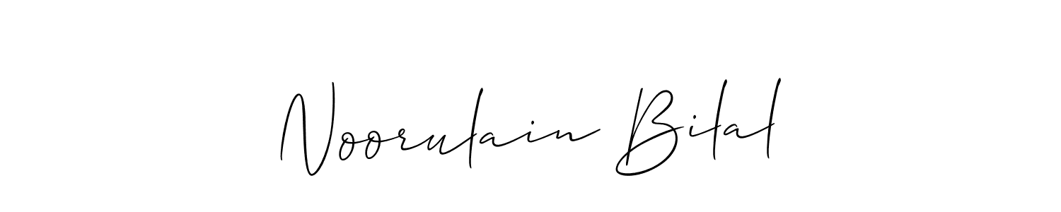 The best way (Allison_Script) to make a short signature is to pick only two or three words in your name. The name Noorulain Bilal include a total of six letters. For converting this name. Noorulain Bilal signature style 2 images and pictures png