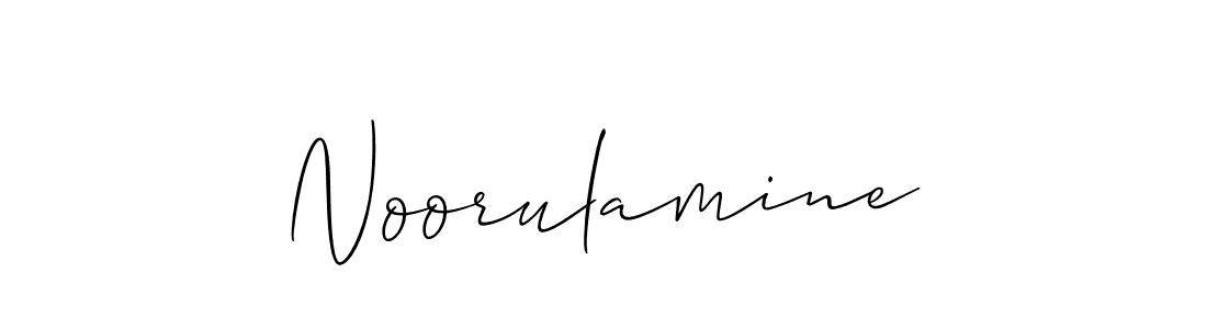 It looks lik you need a new signature style for name Noorulamine. Design unique handwritten (Allison_Script) signature with our free signature maker in just a few clicks. Noorulamine signature style 2 images and pictures png