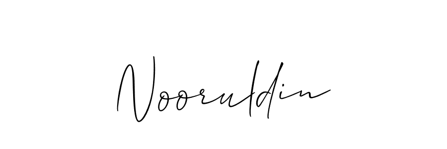 Allison_Script is a professional signature style that is perfect for those who want to add a touch of class to their signature. It is also a great choice for those who want to make their signature more unique. Get Nooruldin name to fancy signature for free. Nooruldin signature style 2 images and pictures png