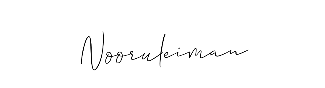 How to make Nooruleiman signature? Allison_Script is a professional autograph style. Create handwritten signature for Nooruleiman name. Nooruleiman signature style 2 images and pictures png