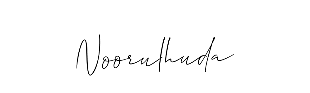 Design your own signature with our free online signature maker. With this signature software, you can create a handwritten (Allison_Script) signature for name Noorulhuda. Noorulhuda signature style 2 images and pictures png