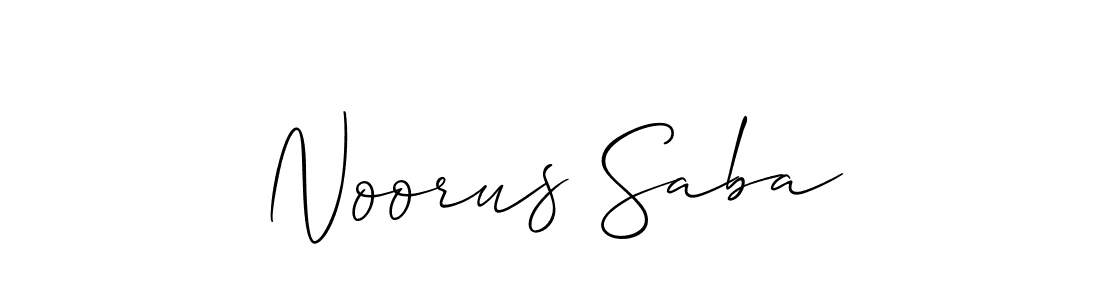 Design your own signature with our free online signature maker. With this signature software, you can create a handwritten (Allison_Script) signature for name Noorus Saba. Noorus Saba signature style 2 images and pictures png