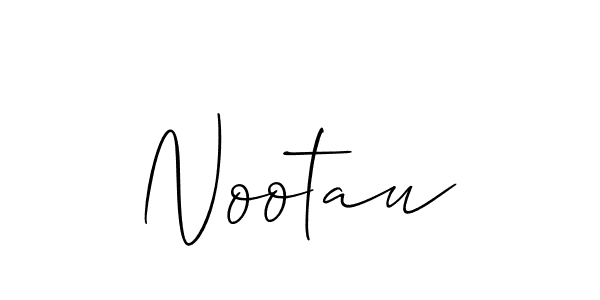 Create a beautiful signature design for name Nootau. With this signature (Allison_Script) fonts, you can make a handwritten signature for free. Nootau signature style 2 images and pictures png