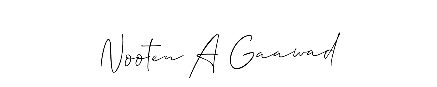 Check out images of Autograph of Nooten A Gaawad name. Actor Nooten A Gaawad Signature Style. Allison_Script is a professional sign style online. Nooten A Gaawad signature style 2 images and pictures png