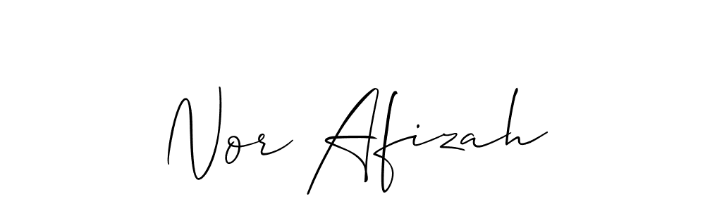 The best way (Allison_Script) to make a short signature is to pick only two or three words in your name. The name Nor Afizah include a total of six letters. For converting this name. Nor Afizah signature style 2 images and pictures png