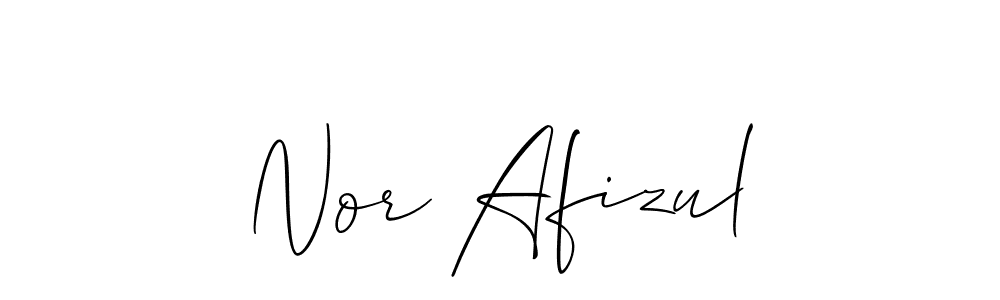 Design your own signature with our free online signature maker. With this signature software, you can create a handwritten (Allison_Script) signature for name Nor Afizul. Nor Afizul signature style 2 images and pictures png