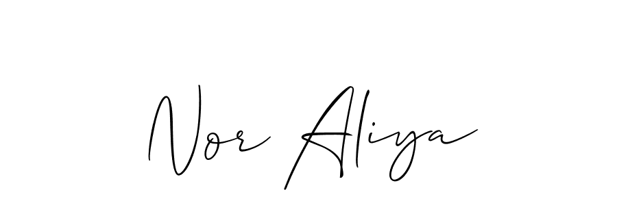 Nor Aliya stylish signature style. Best Handwritten Sign (Allison_Script) for my name. Handwritten Signature Collection Ideas for my name Nor Aliya. Nor Aliya signature style 2 images and pictures png