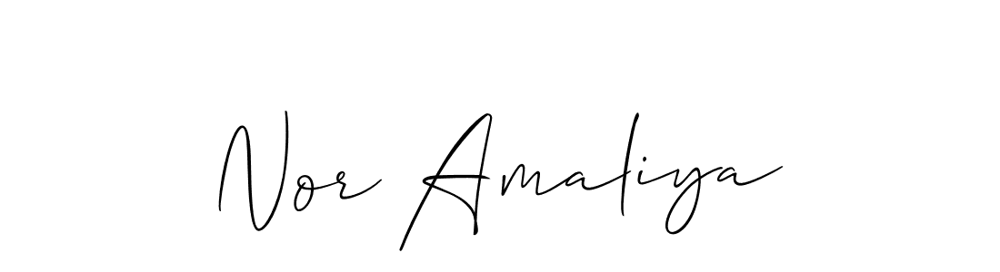 It looks lik you need a new signature style for name Nor Amaliya. Design unique handwritten (Allison_Script) signature with our free signature maker in just a few clicks. Nor Amaliya signature style 2 images and pictures png