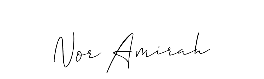 You should practise on your own different ways (Allison_Script) to write your name (Nor Amirah) in signature. don't let someone else do it for you. Nor Amirah signature style 2 images and pictures png