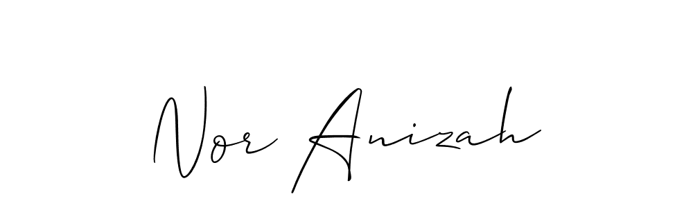 if you are searching for the best signature style for your name Nor Anizah. so please give up your signature search. here we have designed multiple signature styles  using Allison_Script. Nor Anizah signature style 2 images and pictures png