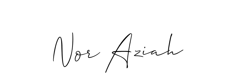 The best way (Allison_Script) to make a short signature is to pick only two or three words in your name. The name Nor Aziah include a total of six letters. For converting this name. Nor Aziah signature style 2 images and pictures png