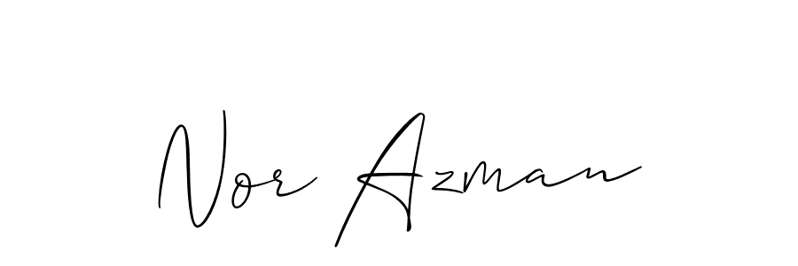 Best and Professional Signature Style for Nor Azman. Allison_Script Best Signature Style Collection. Nor Azman signature style 2 images and pictures png